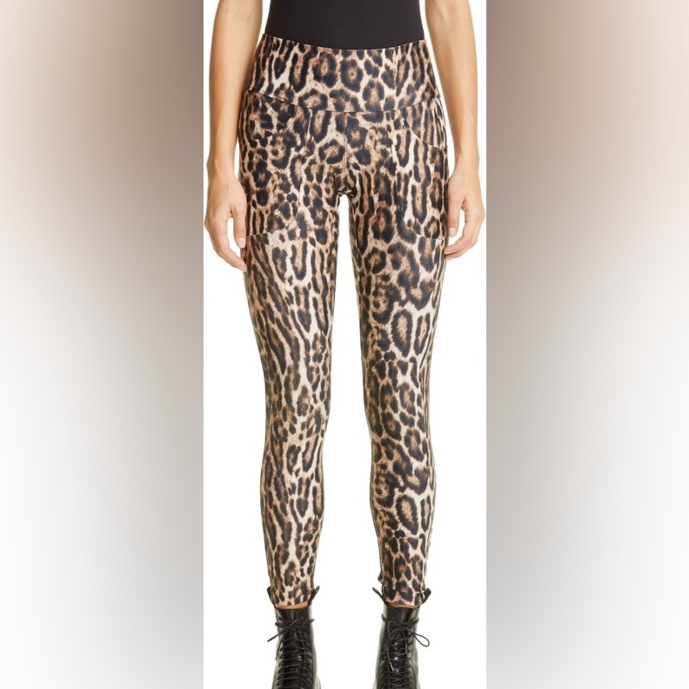 TWIN FANTASY by R13 Leopard Print Patch Pocket Leggings